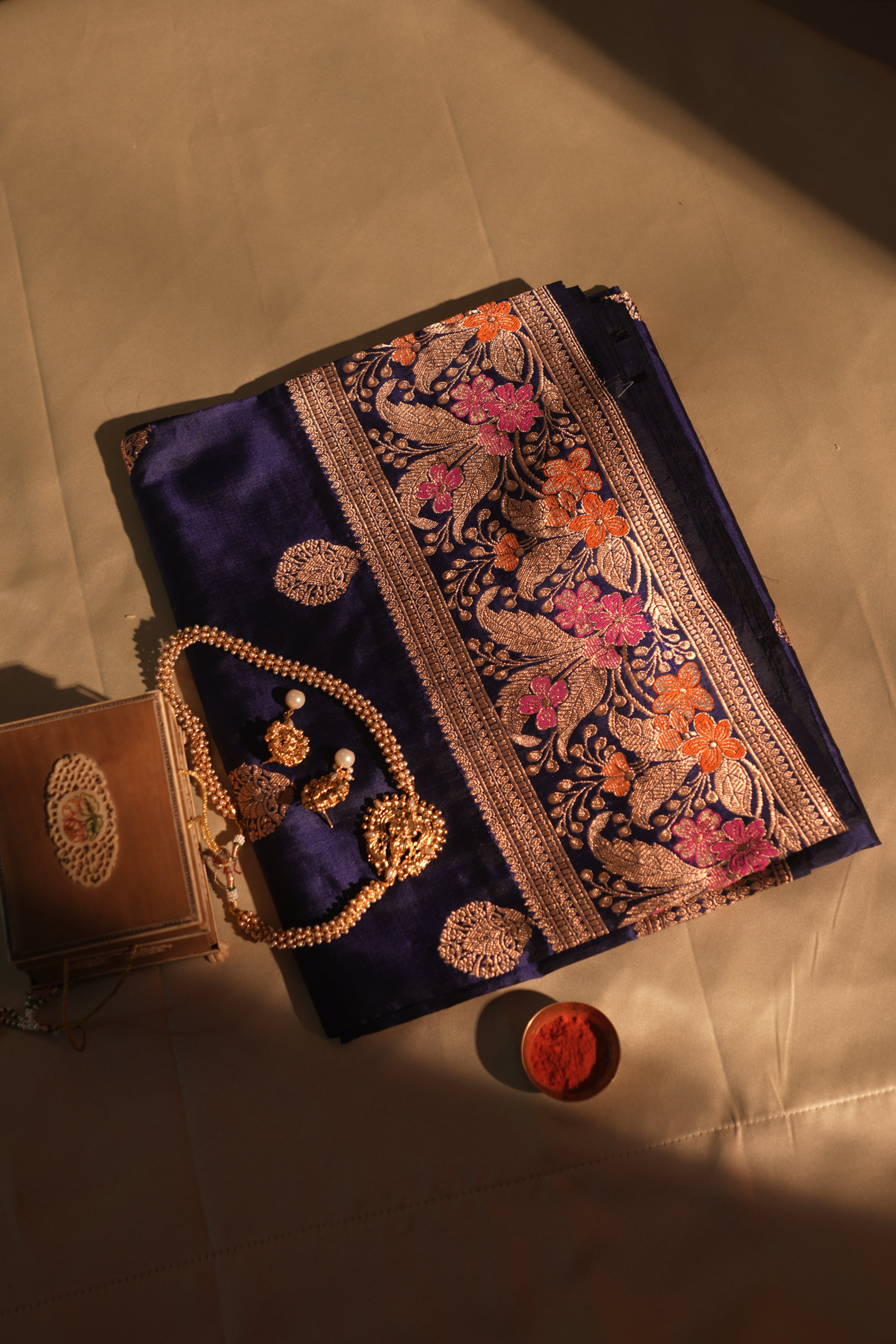 Purple With Colorful Meenakari Work Banarasi Silk Saree With Blouse Piece