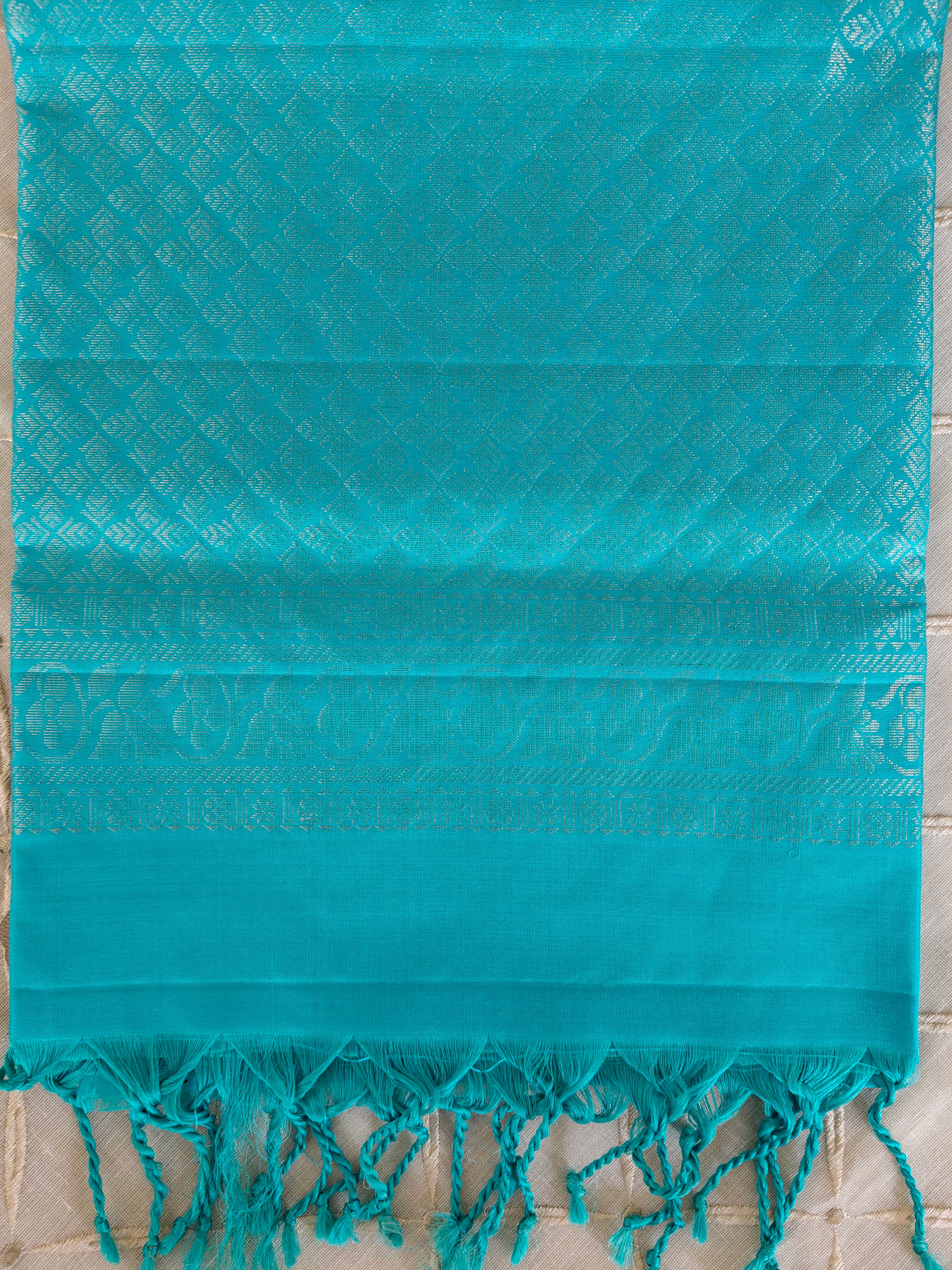 Firozi Soft Silk Kanjivaram Saree