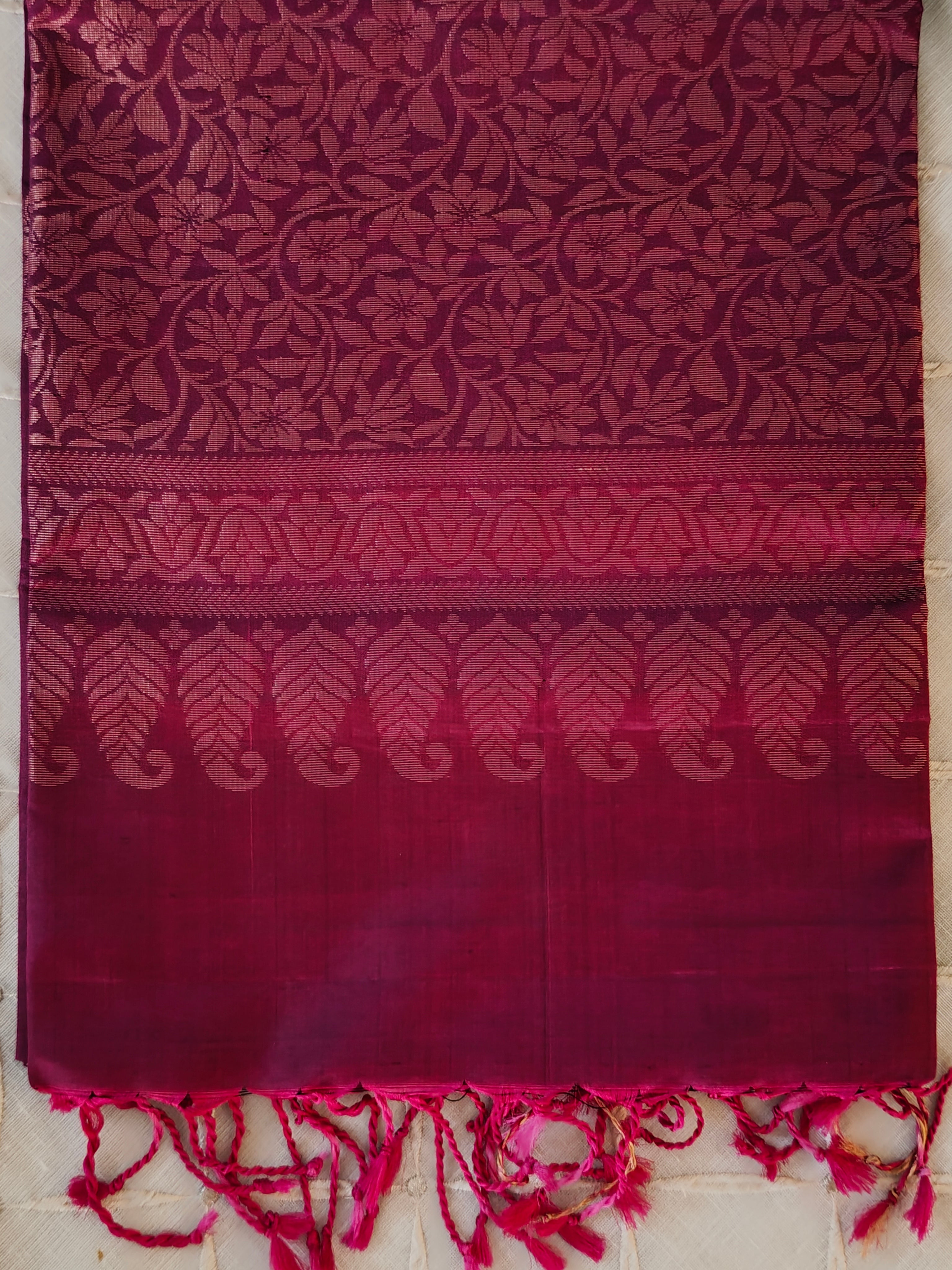 Violet Soft Silk Kanjivaram  Saree
