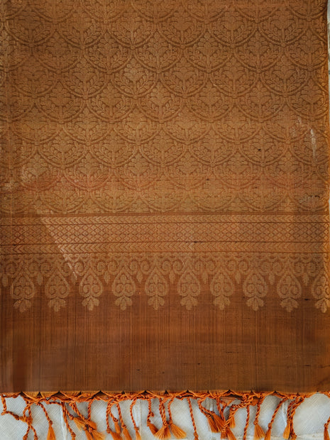 Deep Mustard Soft Silk Kanjivaram Saree