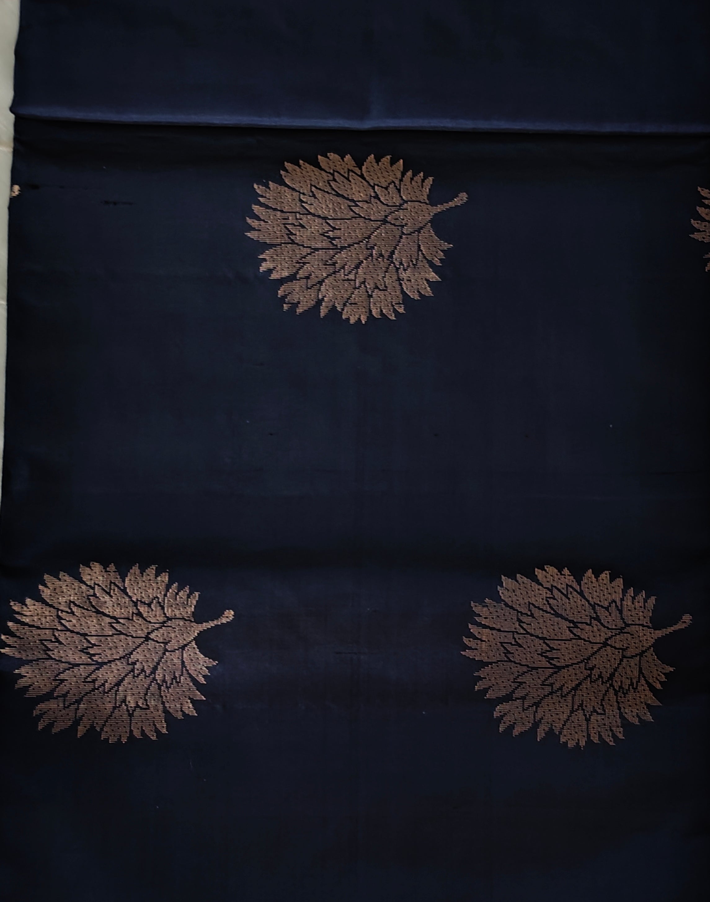 Navy Blue Soft Silk Kanjivaram  Saree