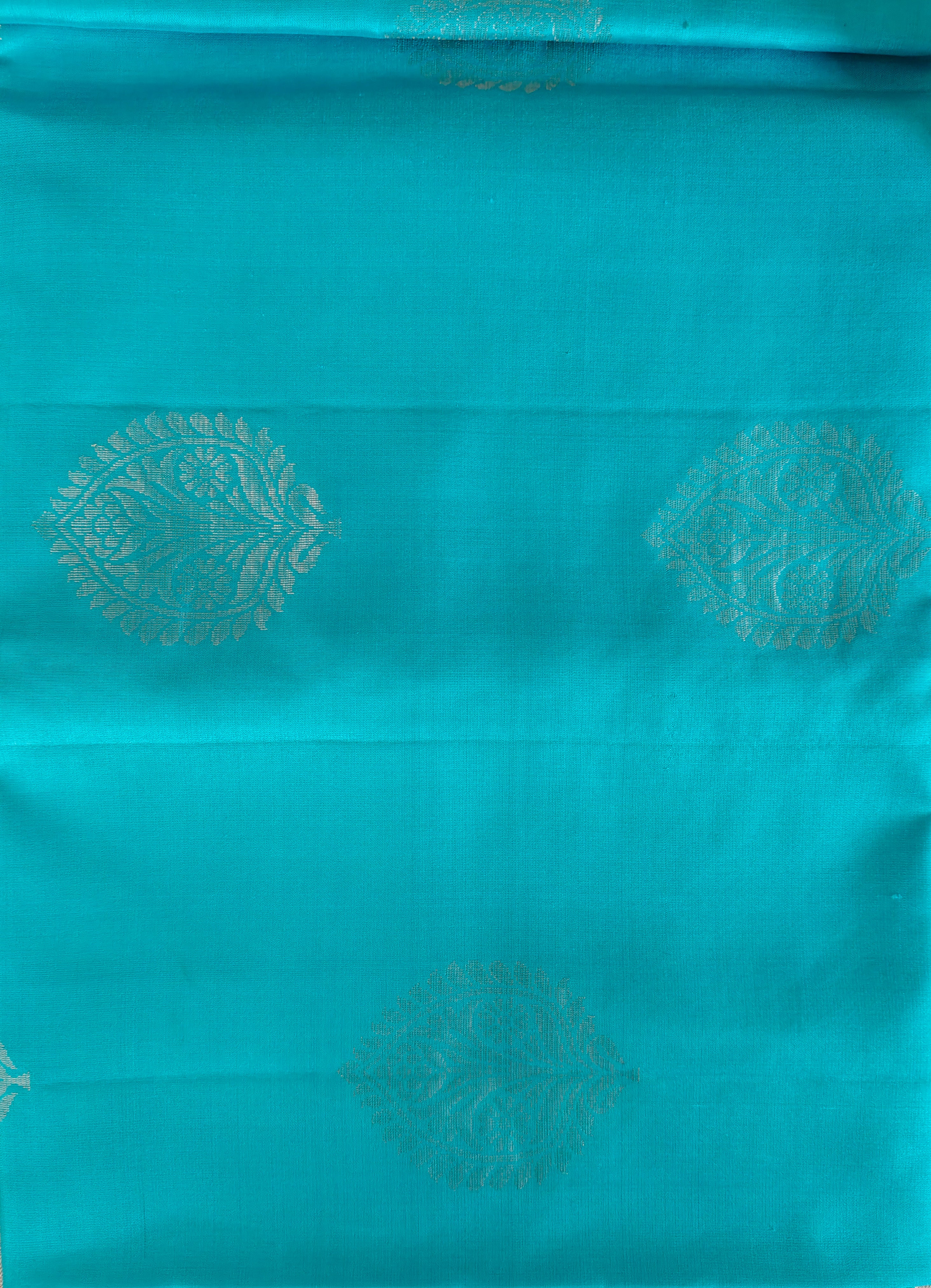 Firozi Soft Silk Kanjivaram Saree