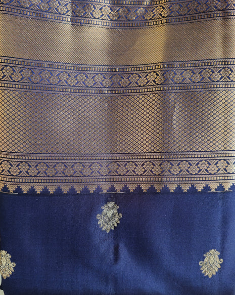 Deep Blue Kanjivaram Saree