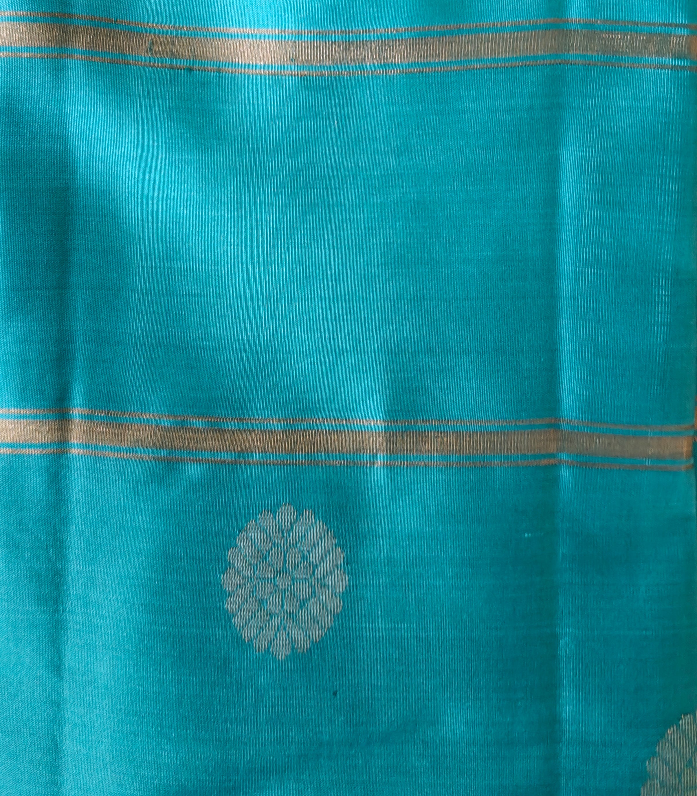 Turquoise Soft Silk Kanjivaram Saree