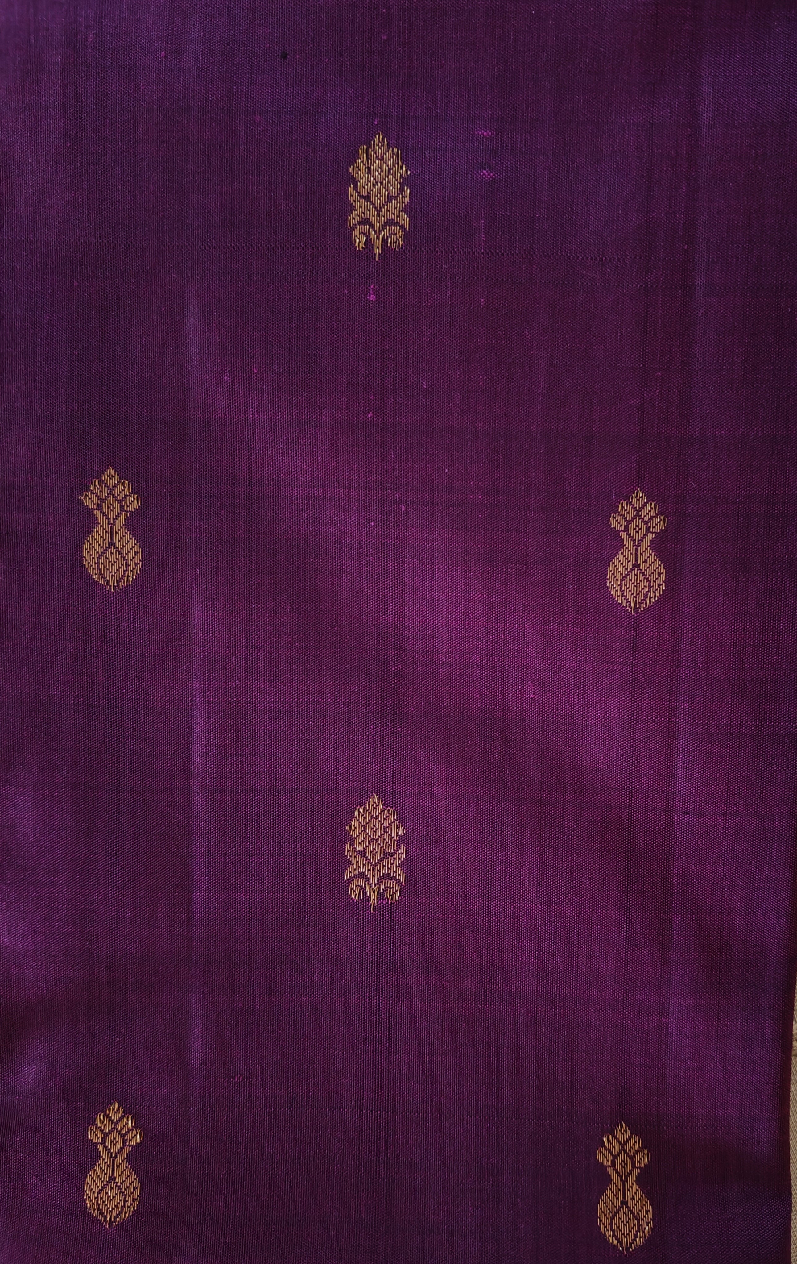 Violet Green Yellow Kanjivaram Saree