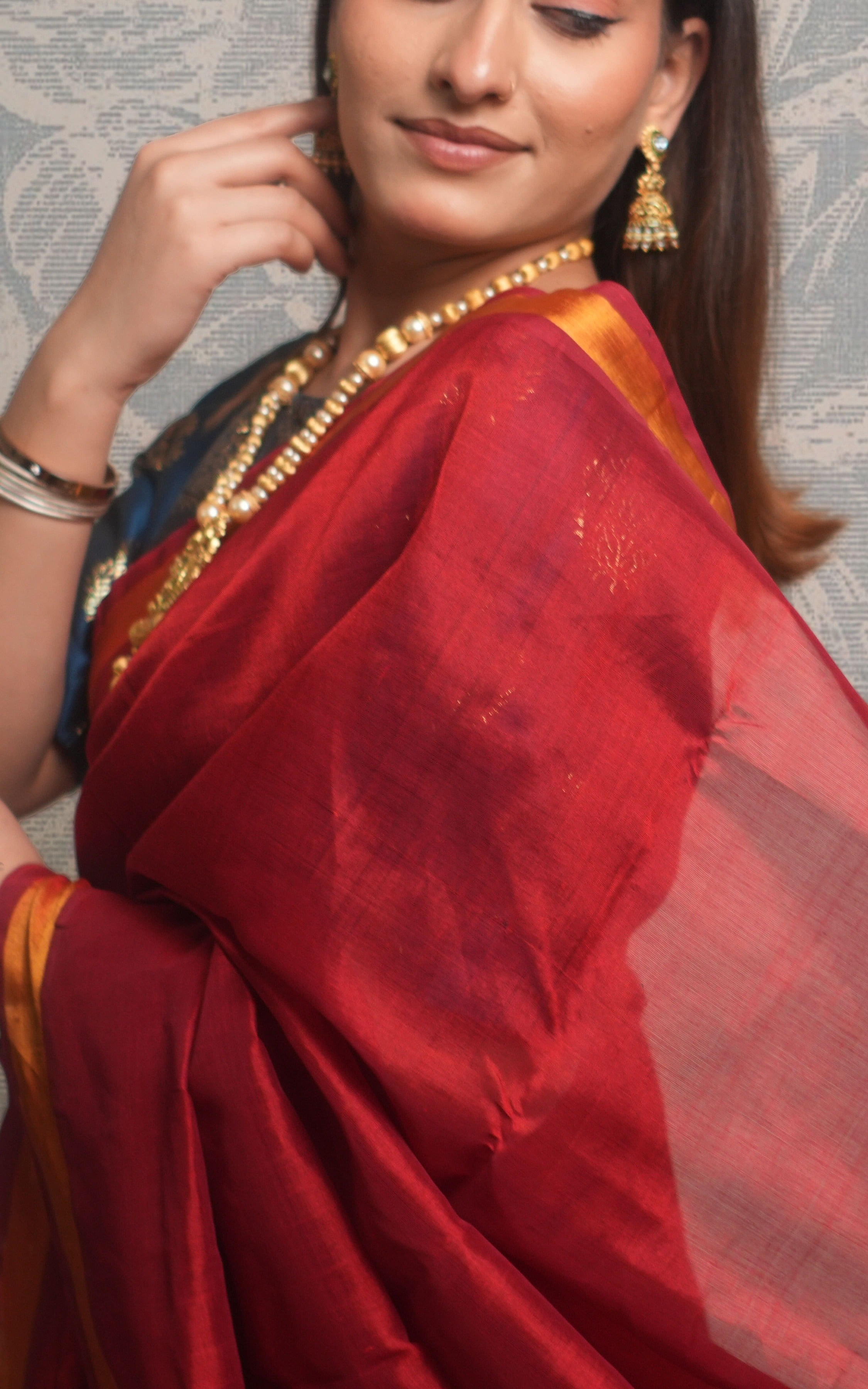 Red Color Plain Paturi Silk Saree With Silver Zari Border