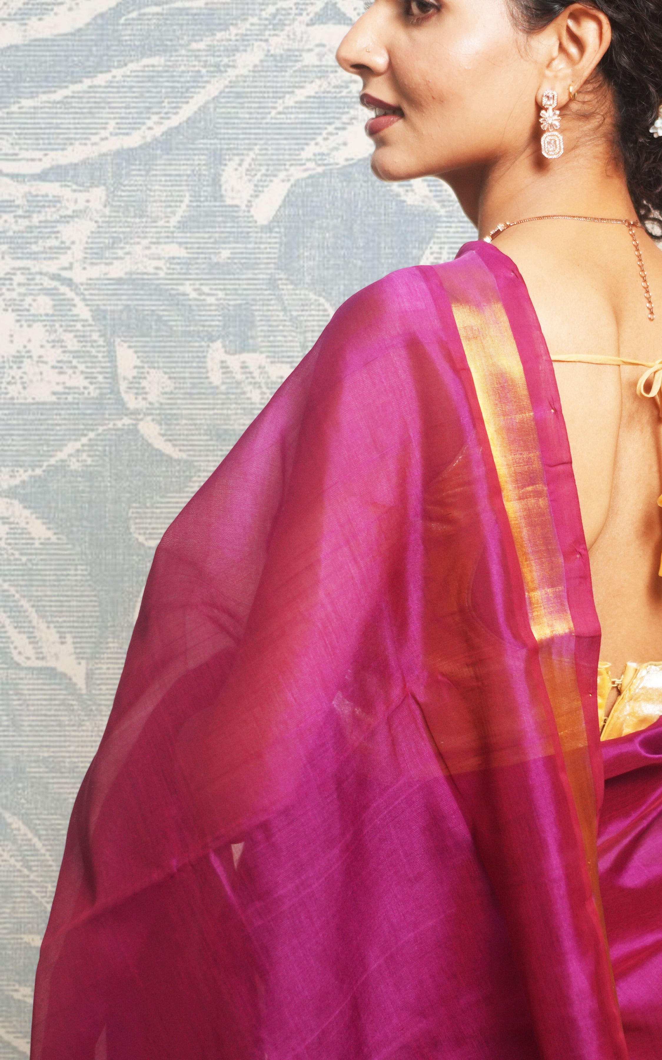 Purple Color Plain Paturi Silk Saree With Silver Zari Border