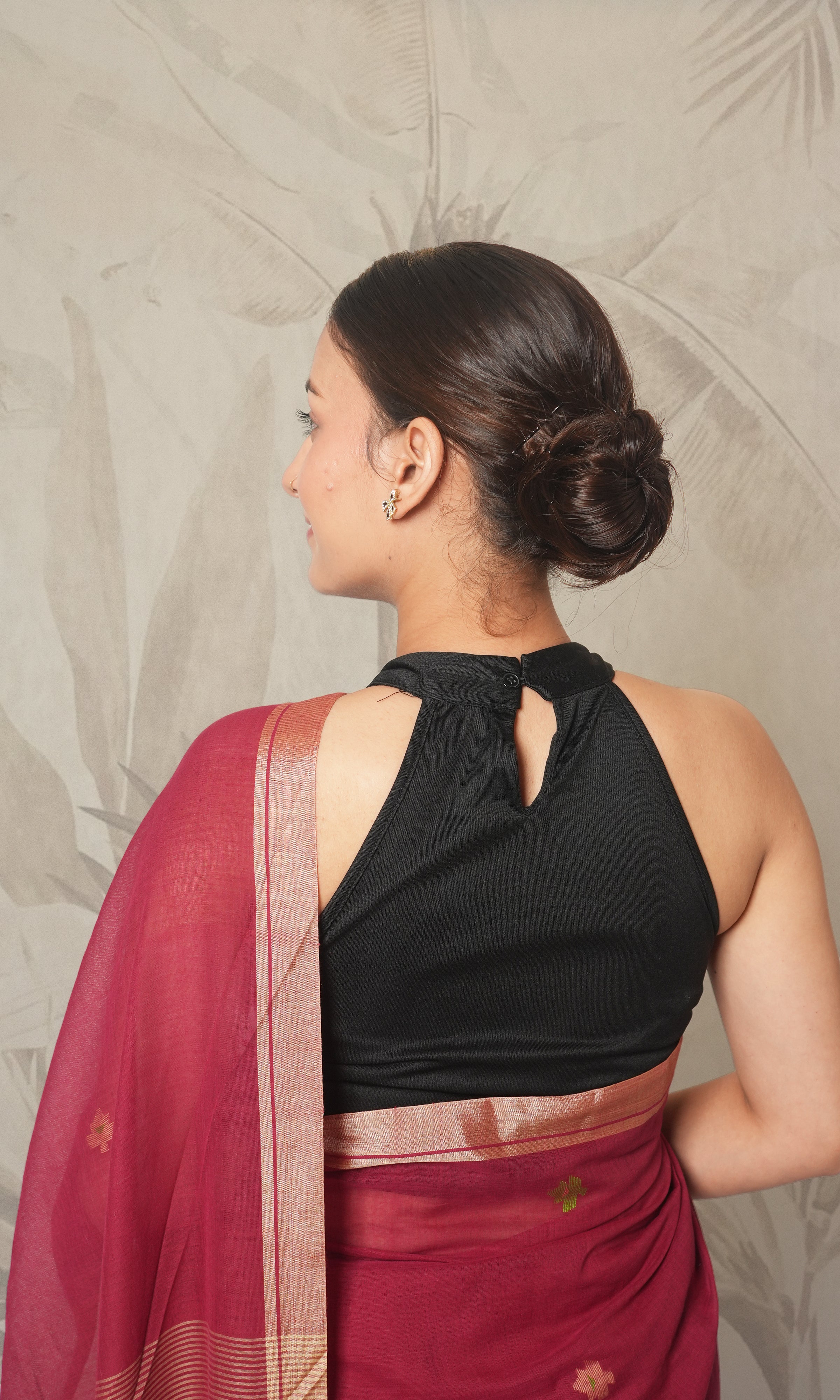 Red & Silver Border Bengal Cotton Saree With Blouse Piece