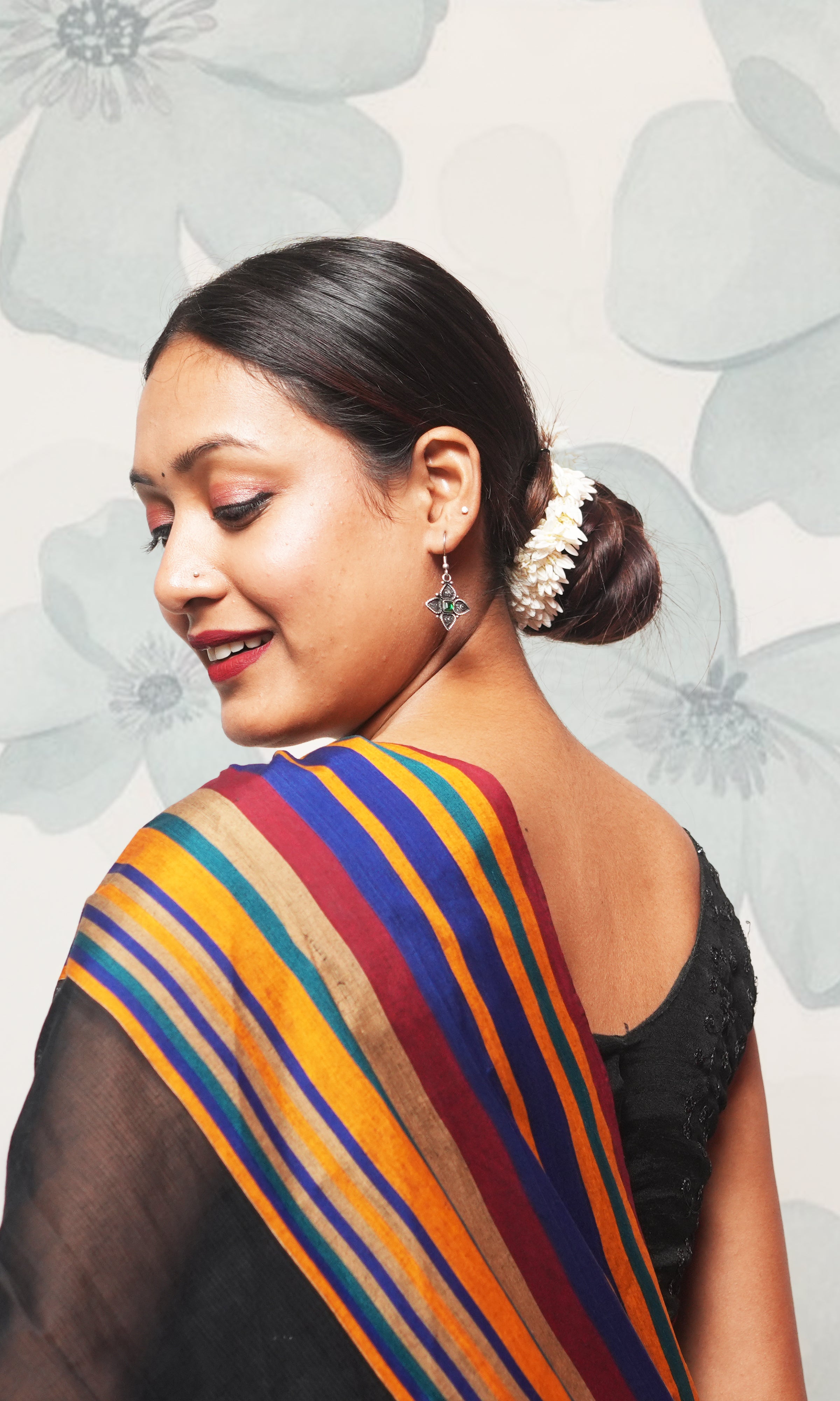 Black And Multicolor Border With Gicha Palla Fulia Cotton Saree