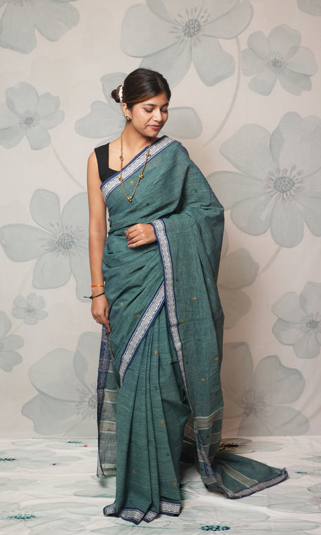 Sea Green Khadi By Khadi Saree