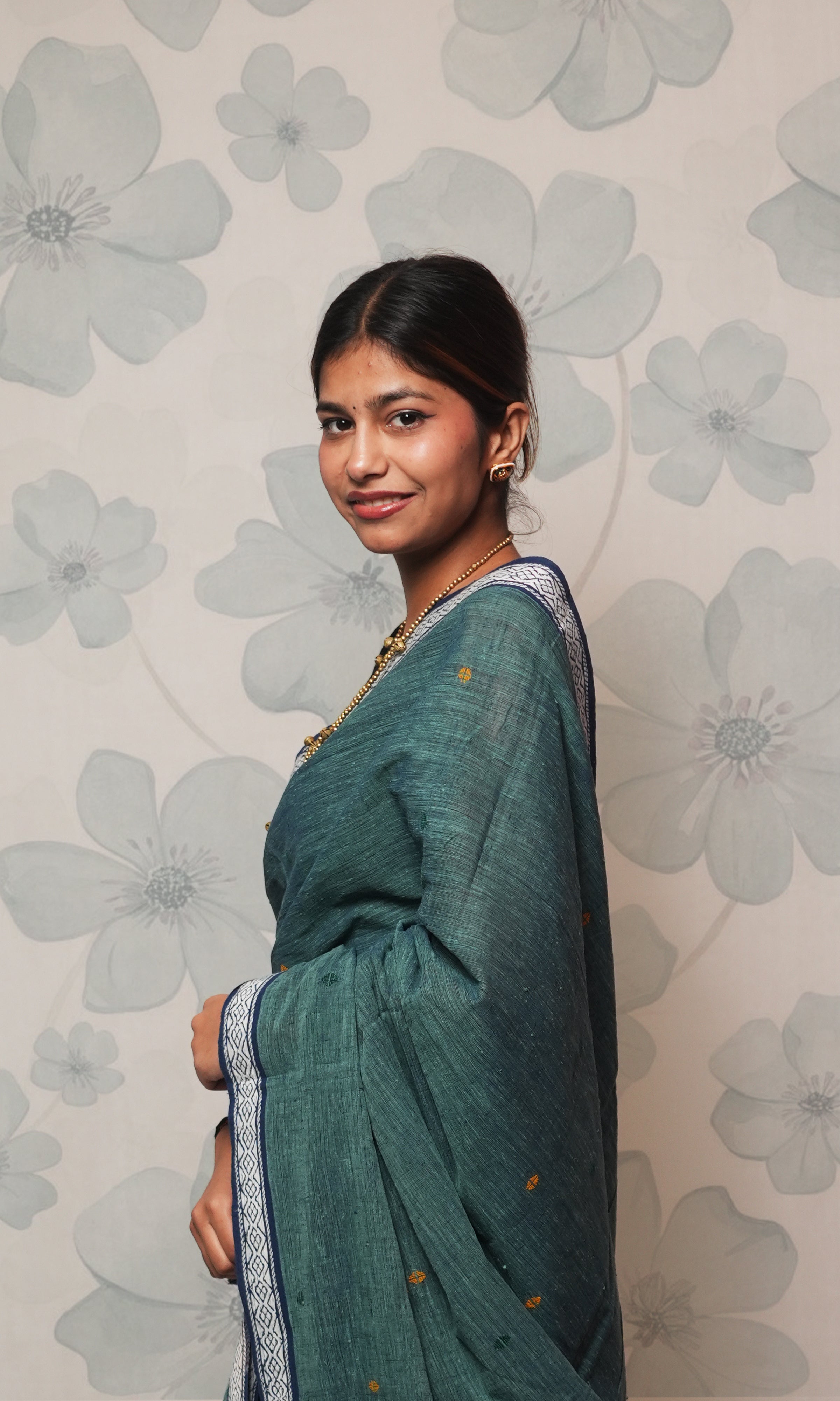 Sea Green Khadi By Khadi Saree