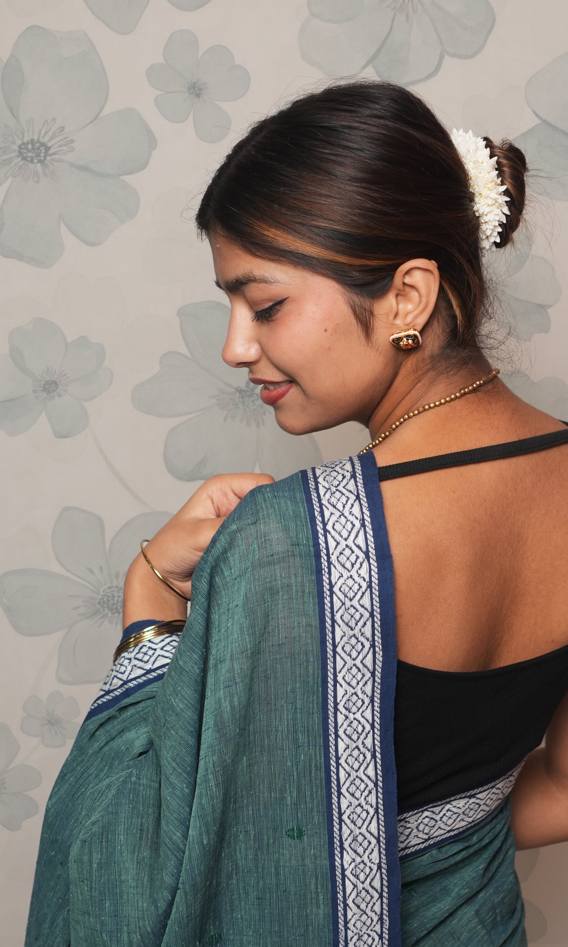 Sea Green Khadi By Khadi Saree