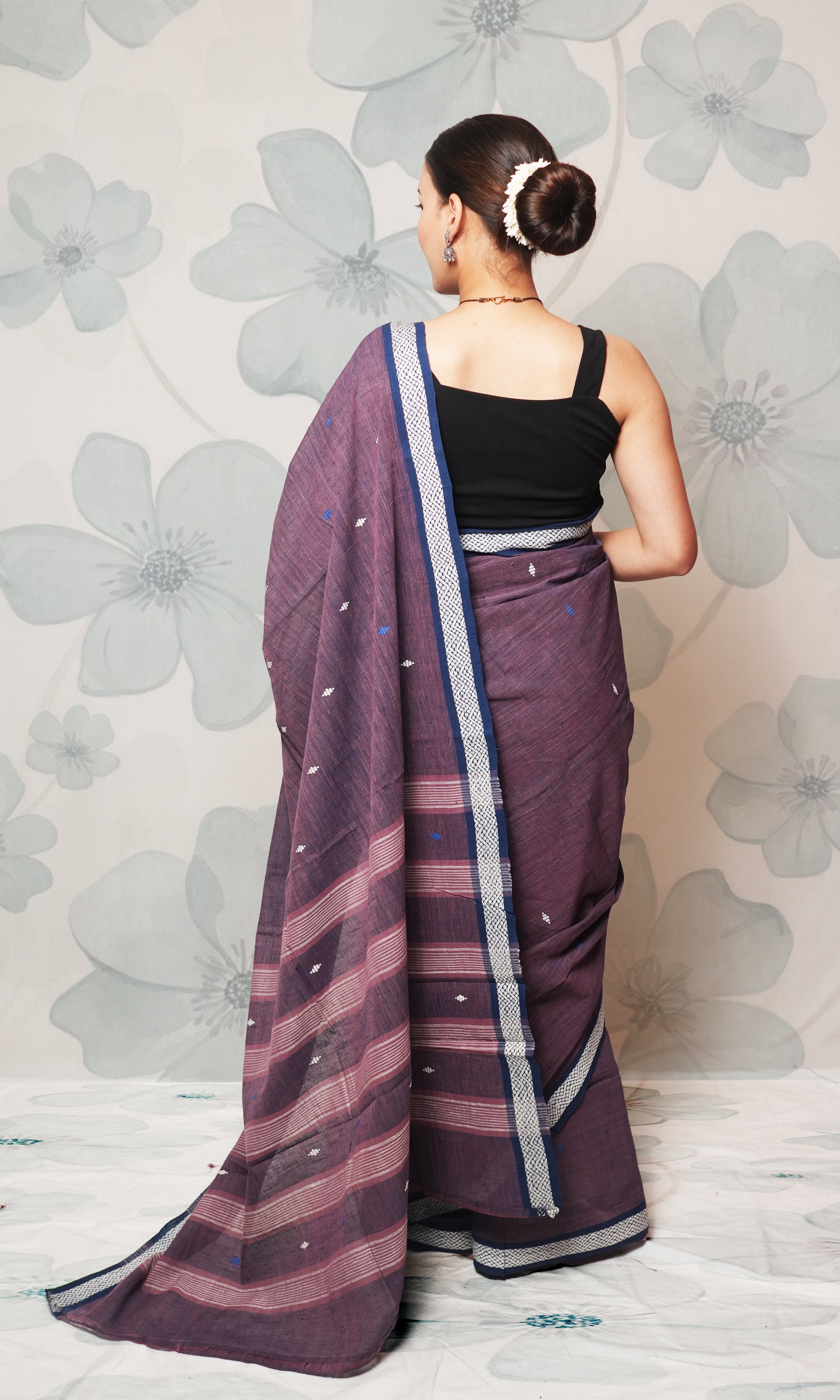 Purple Khadi By Khadi Saree