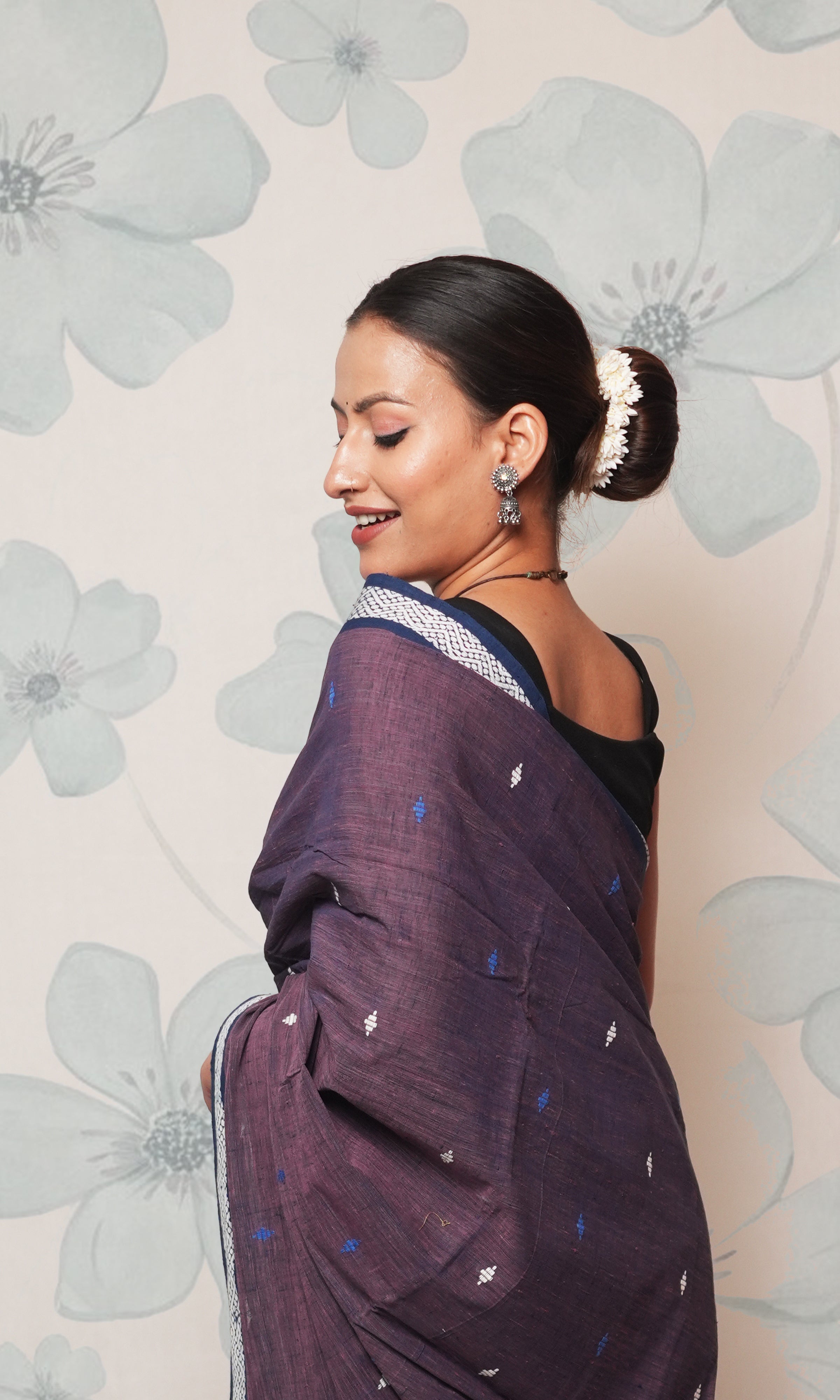 Purple Khadi By Khadi Saree