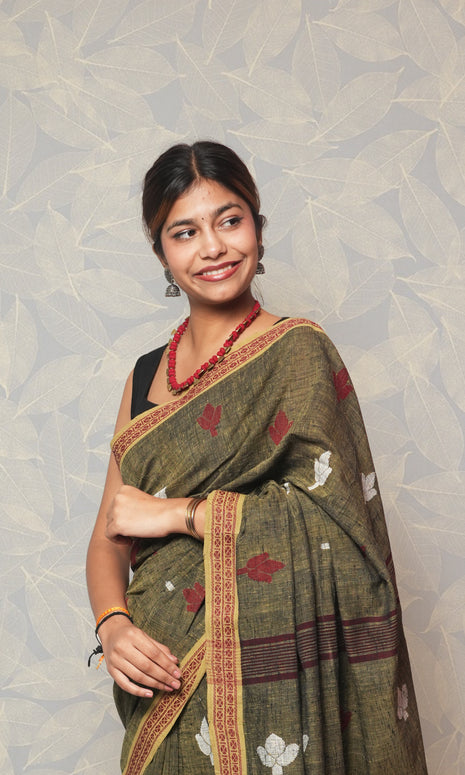 Gray Khadi By Khadi Saree