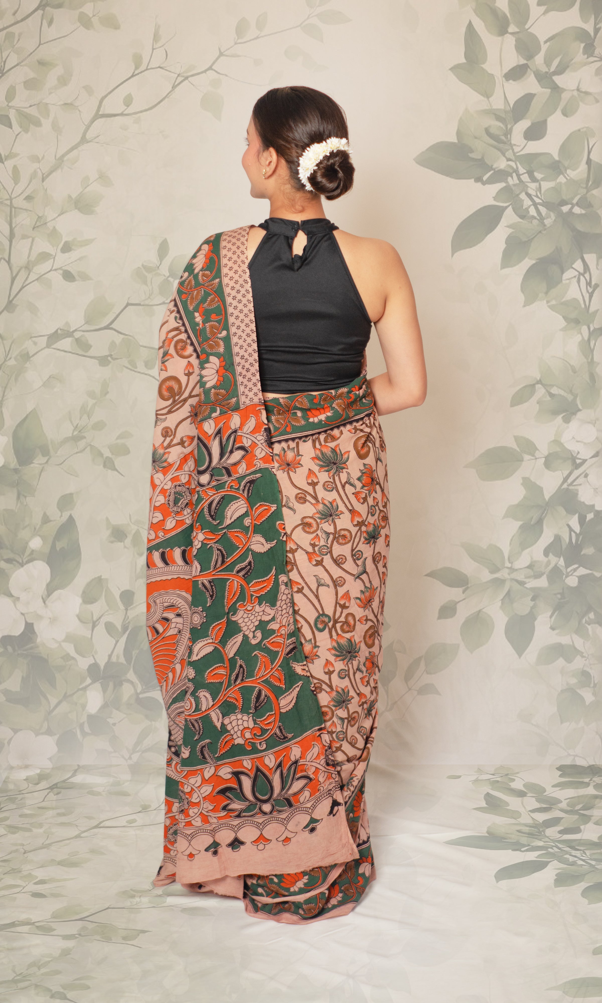 Kalamkari Cotton Saree With Blouse Piece