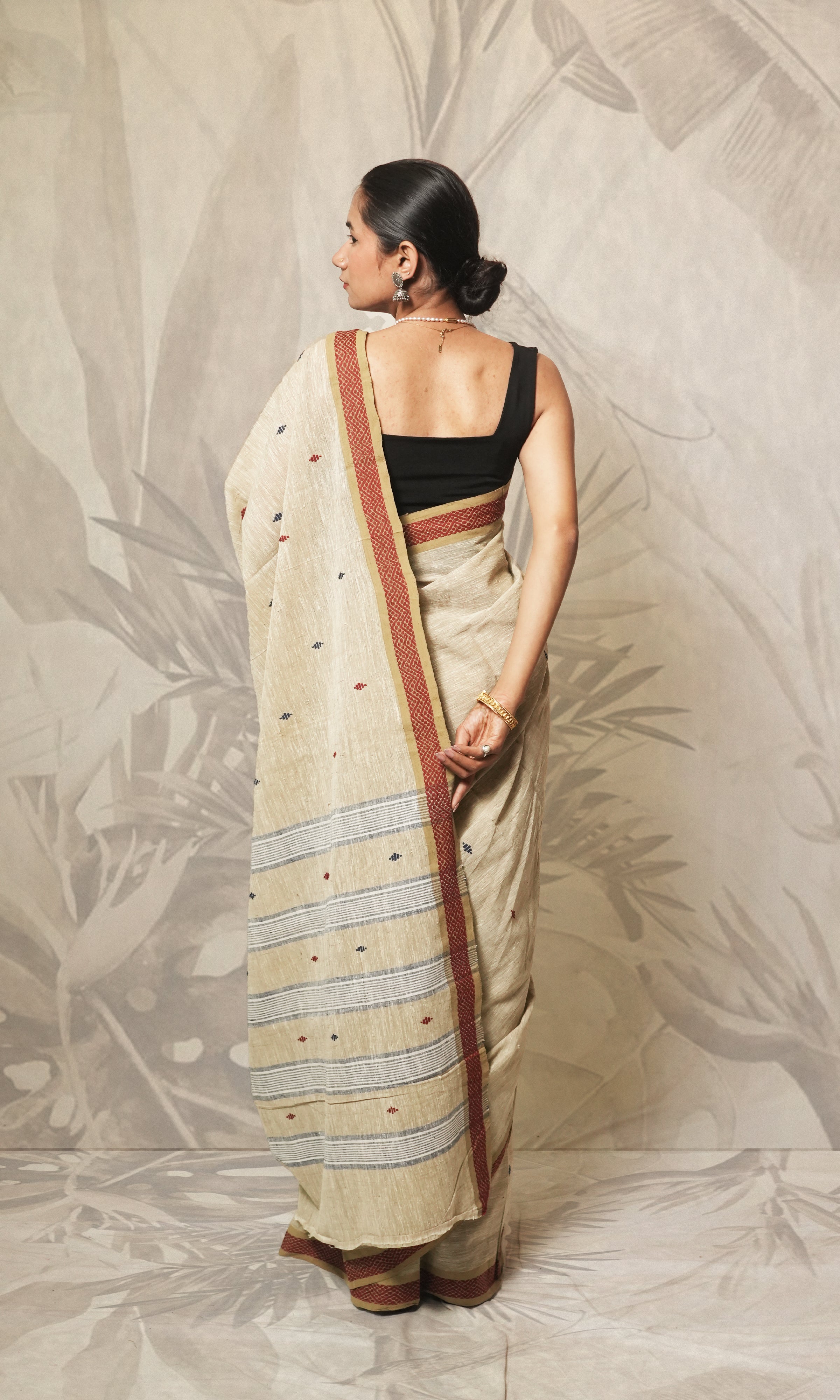 Cream Khadi By Khadi Saree