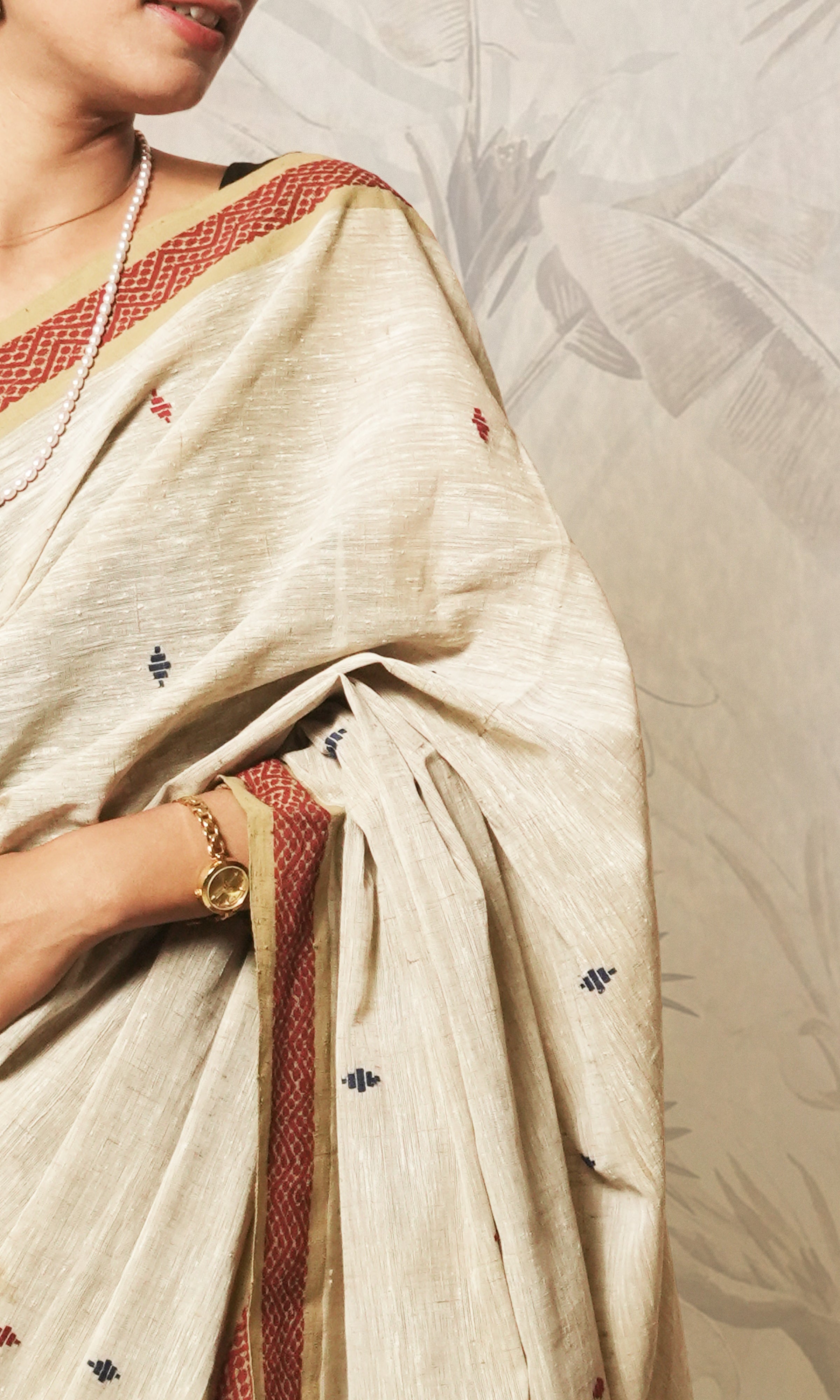 Cream Khadi By Khadi Saree