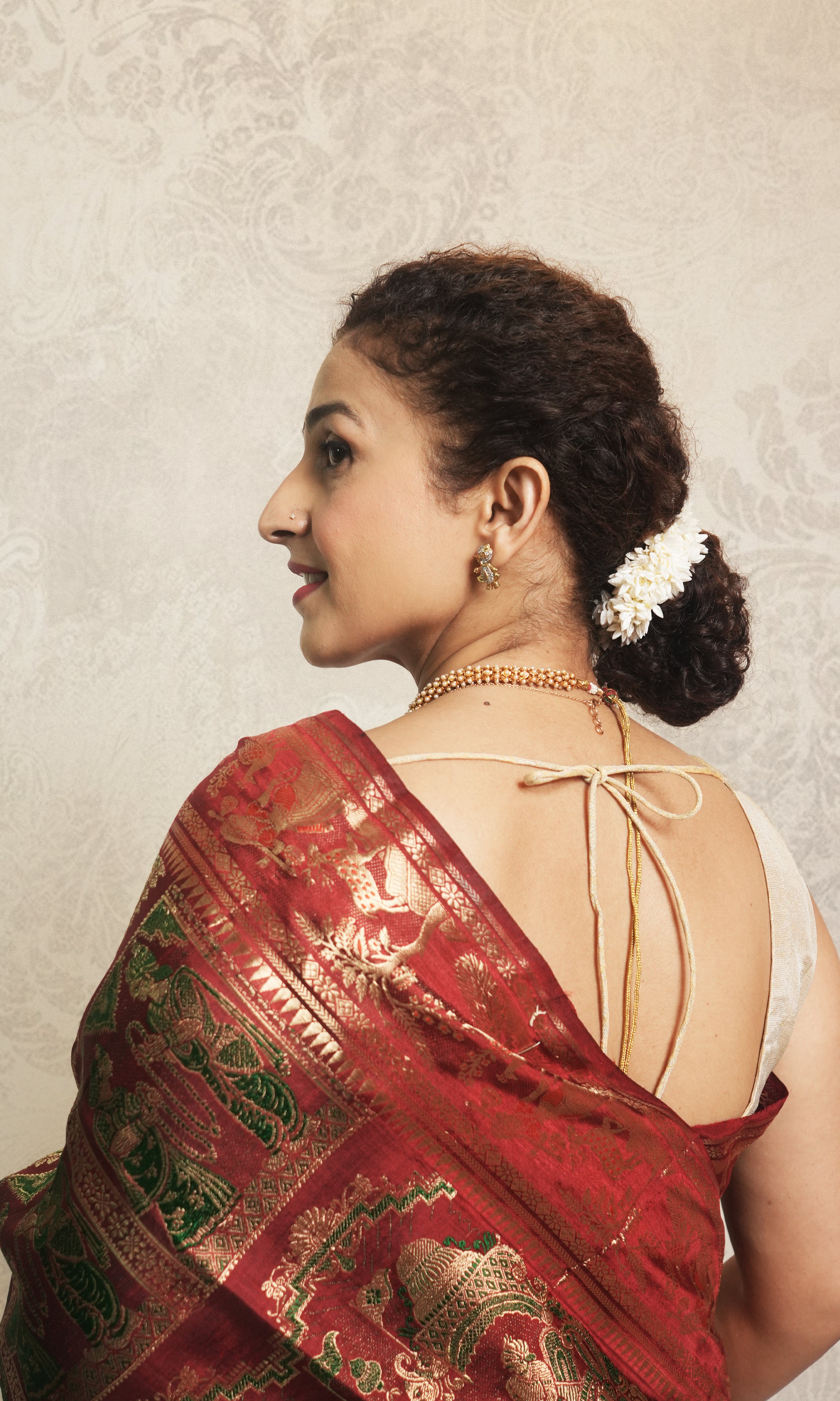 Deep Maroon With Zari Work Swarnchari Silk Saree With Blouse Piece