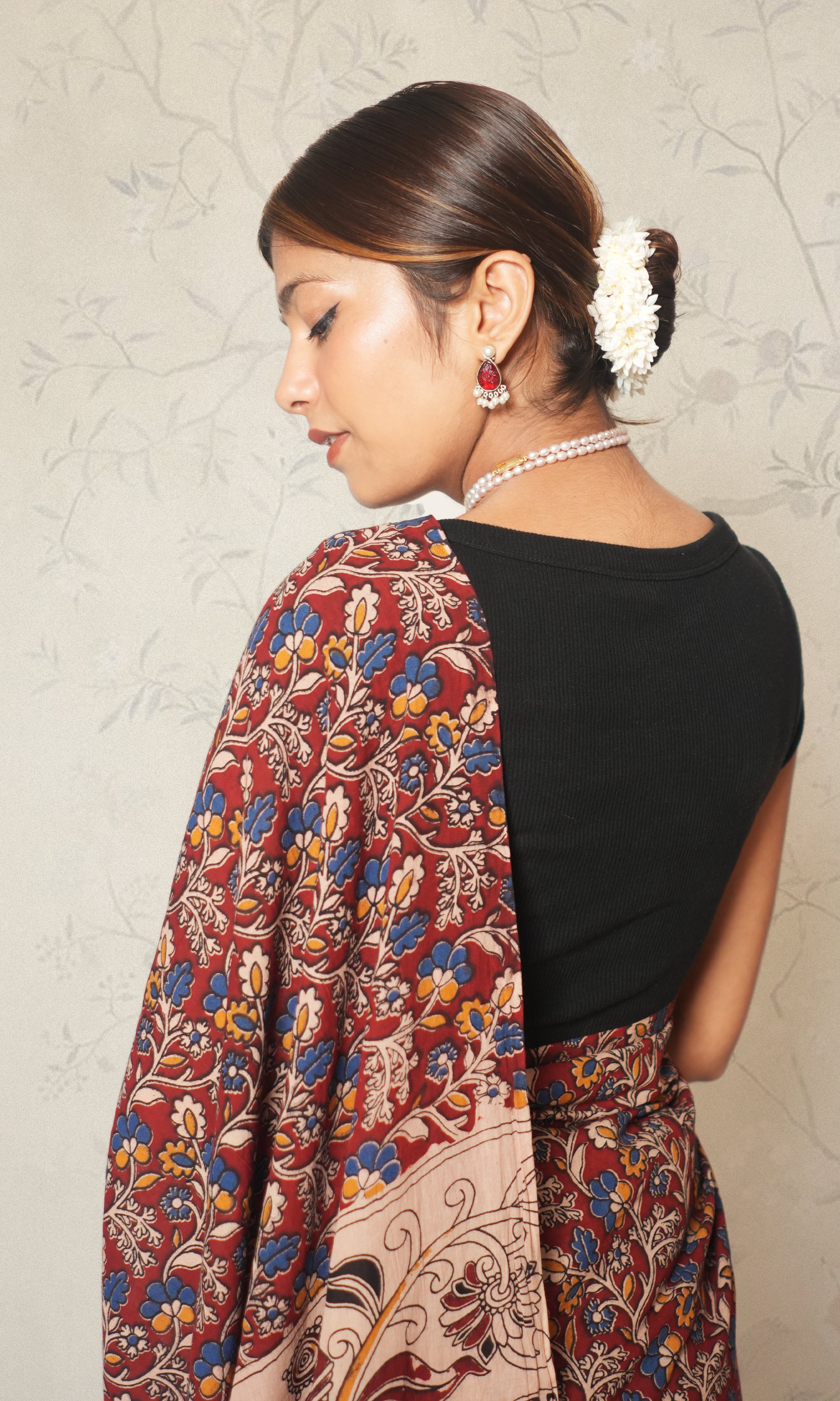 Kalamkari Cotton Saree With Blouse Piece