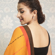 Yellow, Red & Black Begampuri Cotton