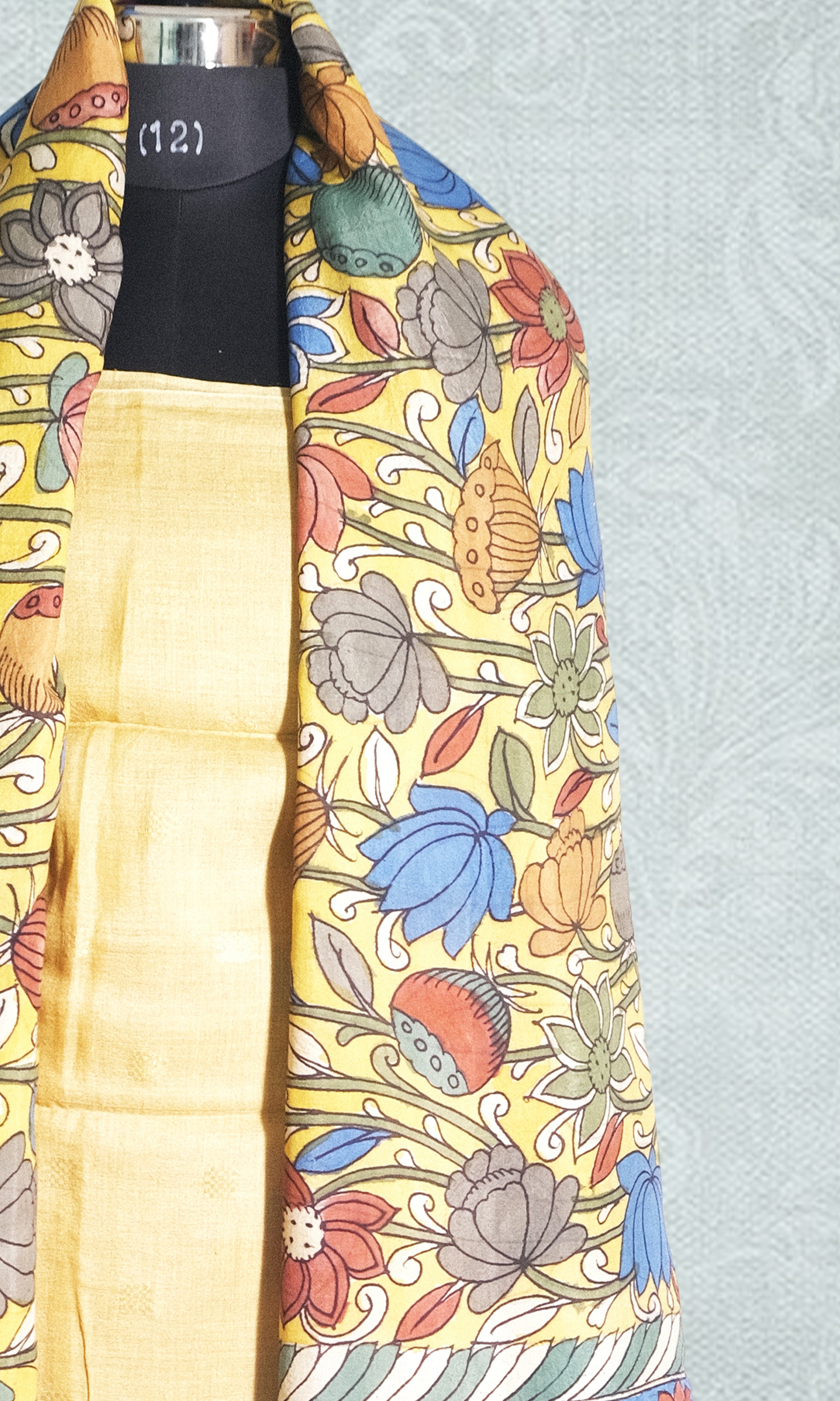Yellow Ochre & Red Dress Material