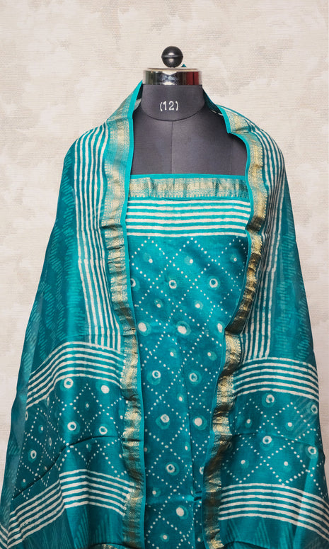 Firozi Maheshwari Dress Material