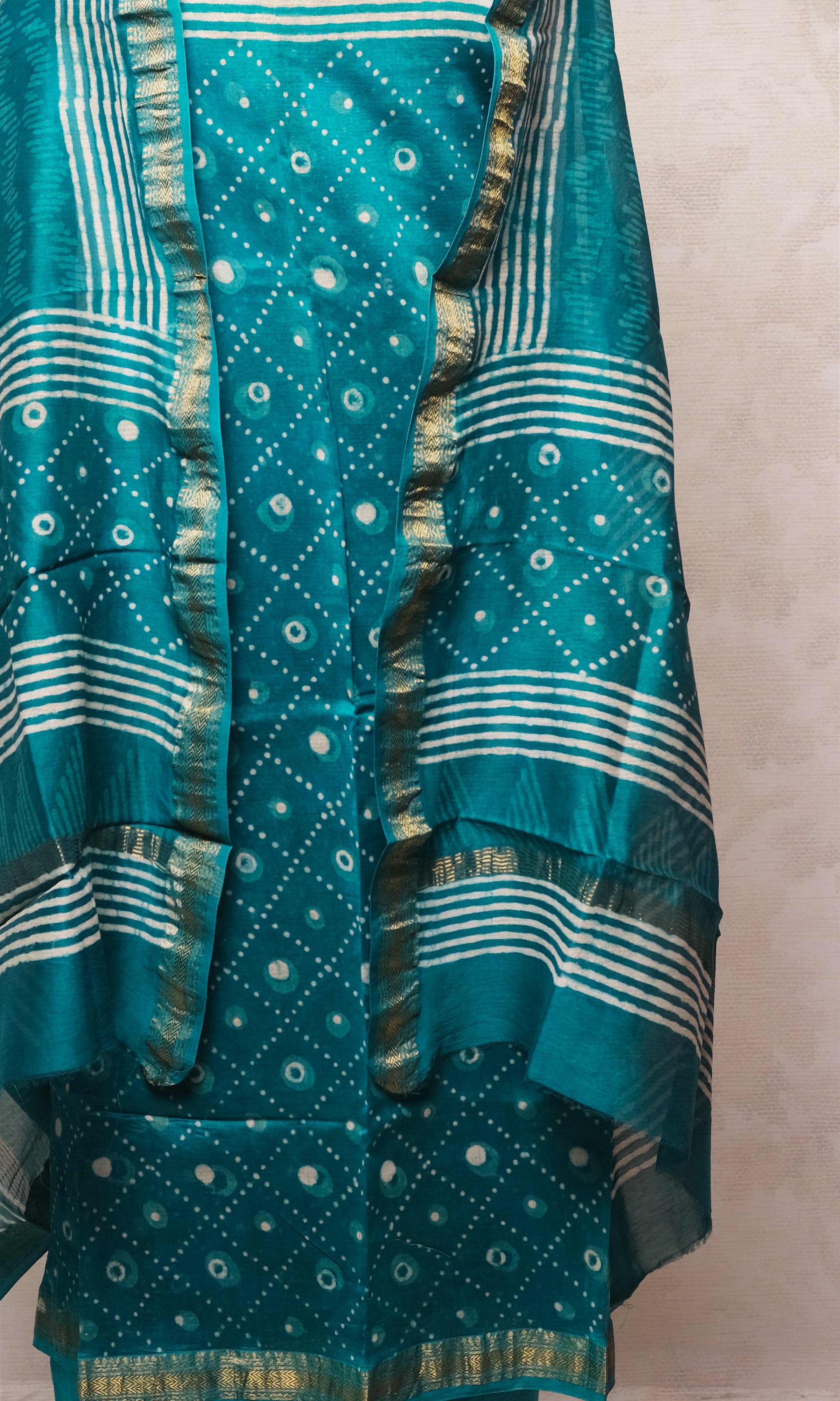 Firozi Maheshwari Dress Material