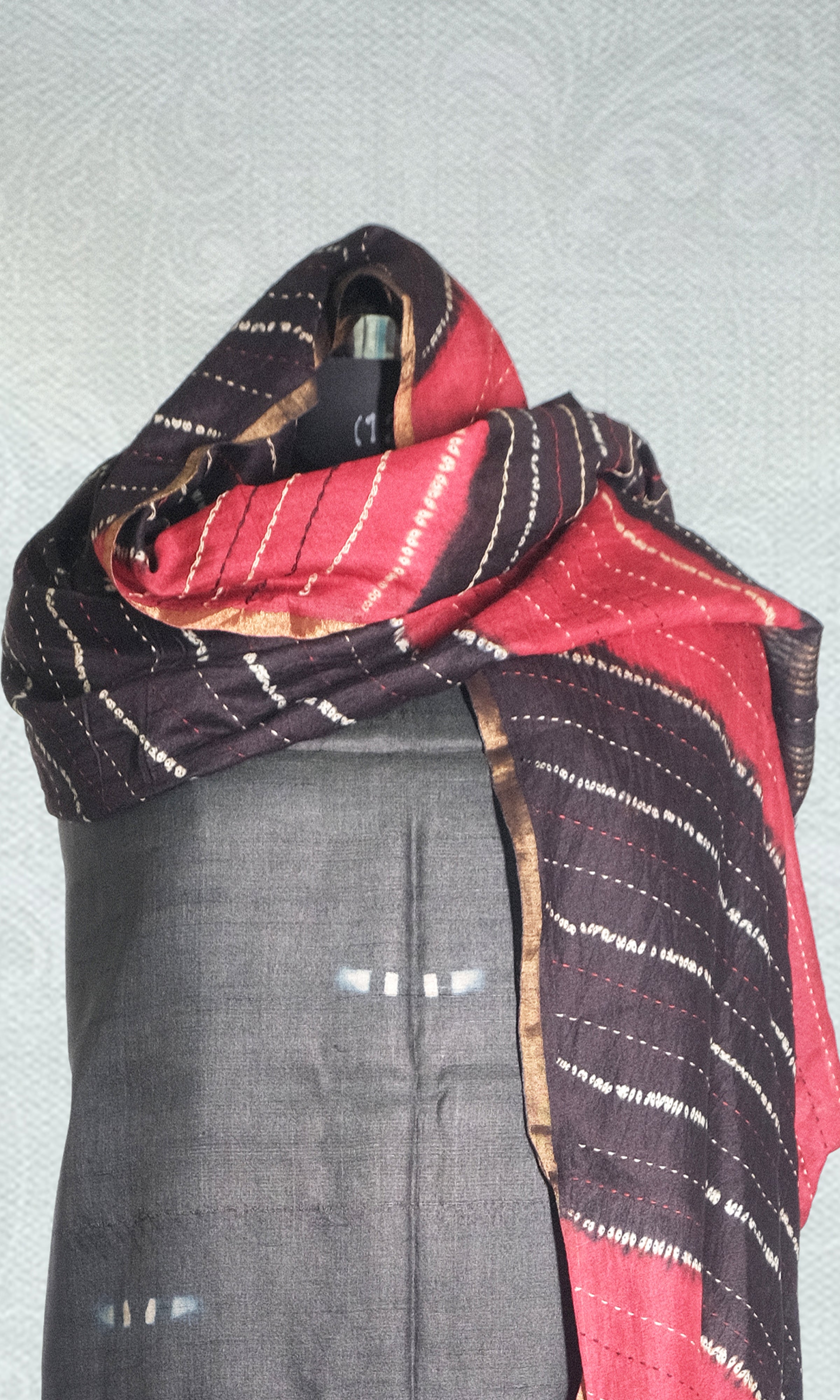 Black & Red Dress Material