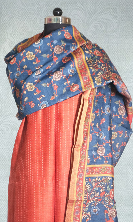 Orange, Red & Yellow Dress Material