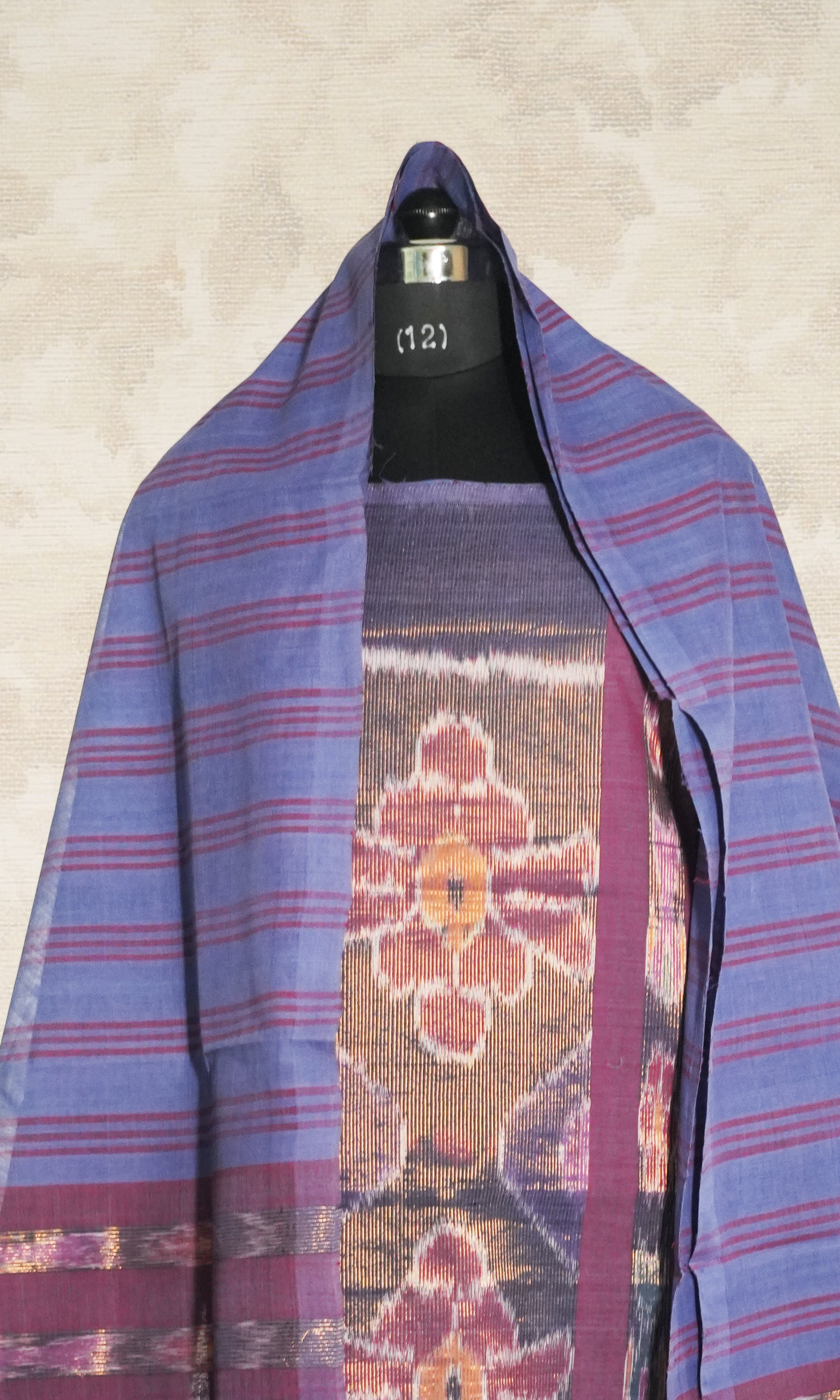 Blue & Purple Godavari Cotton Dress Material Matching Dupatta